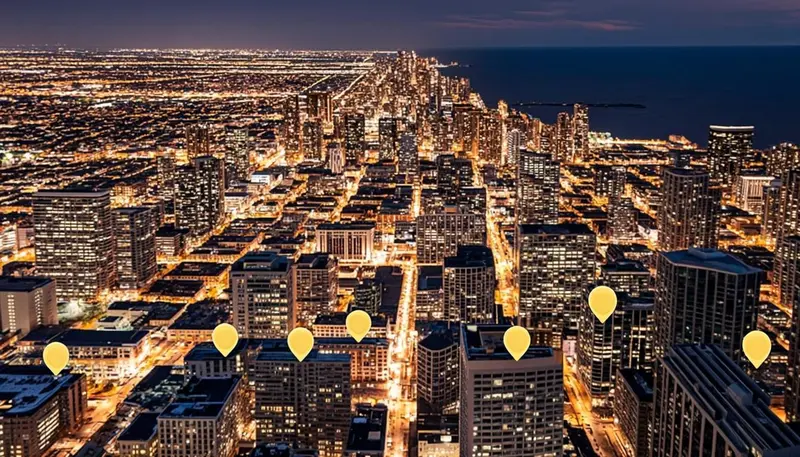 Chicago card hunting grid